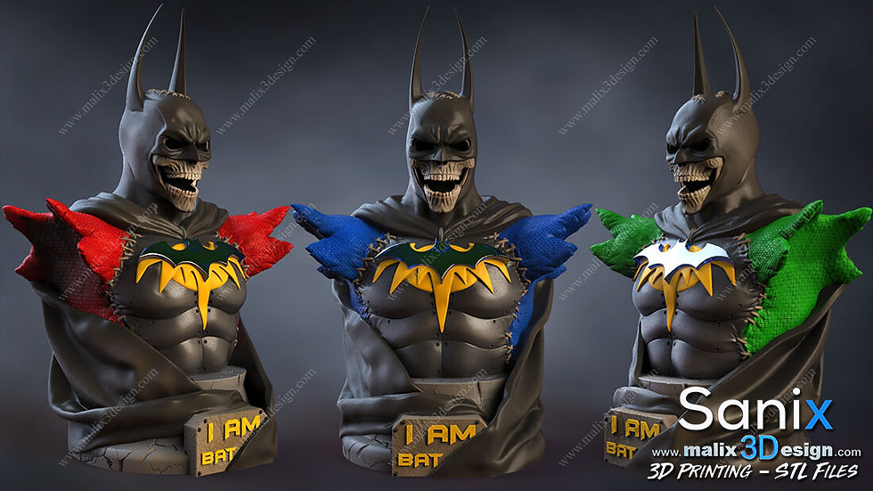 Miniaturbild: BATMAN, HALLOWEEN, BUST, 70-200mm, FAN ART, 3D-DRUCK, STATUE, ABE3D, MFW