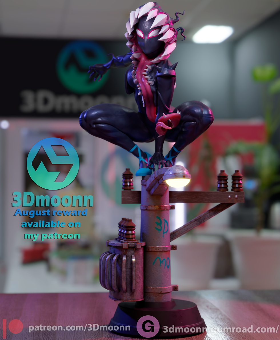 Miniaturbild: SPIDER-GWEN, MARVEL, FIGUR, FAN ART, 3D-DRUCK, STATUE, 3DMOONN, MFW
