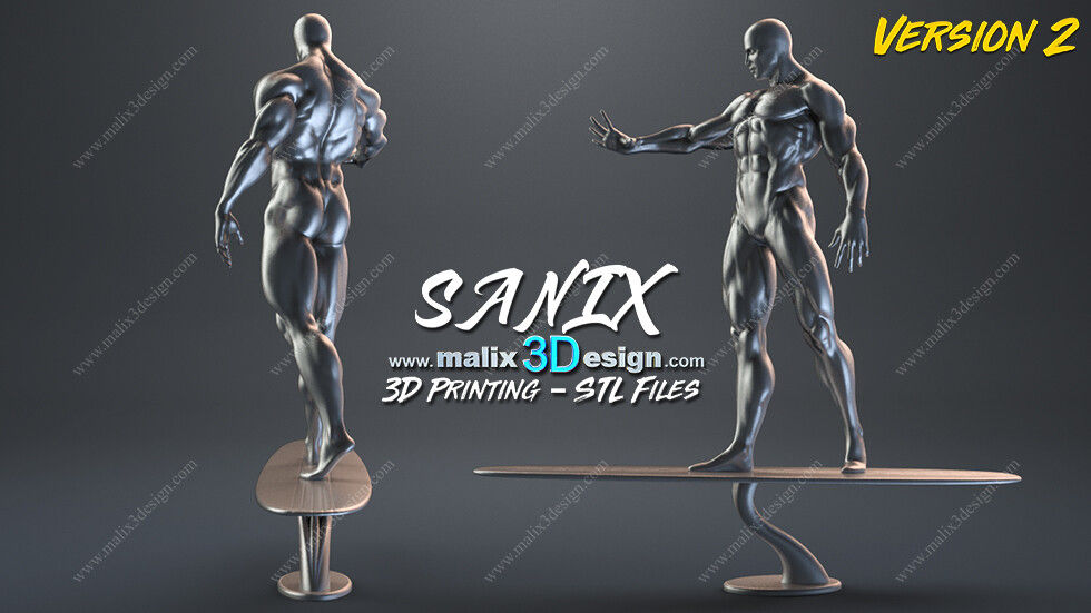 Miniaturbild: SILVER SURFER, MARVEL, 1/4-1/24, FIGUR, FAN ART, 3D-DRUCK, STATUE, SANIX3D, MFW