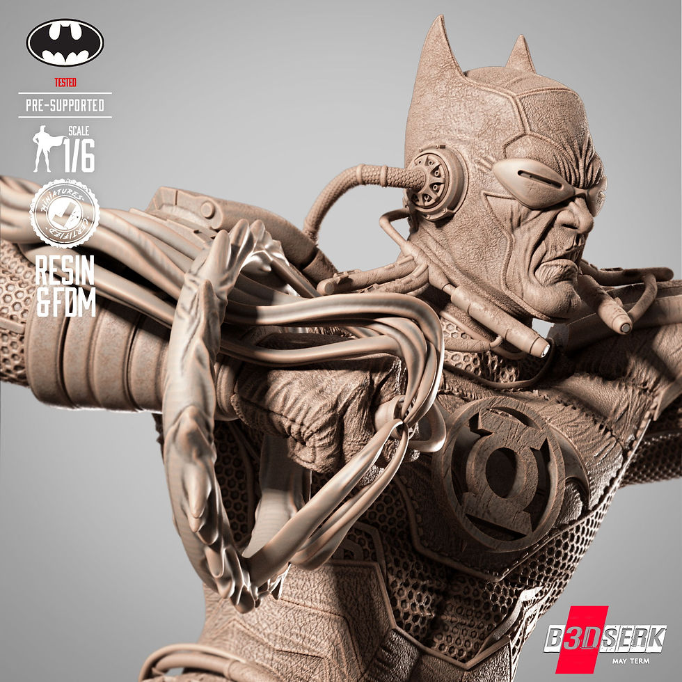 Miniaturbild: Dawnbreaker, DC, 1/4-1/24, Figur, Unbemalt, 3D-Druck, Statue, Skulpture, B