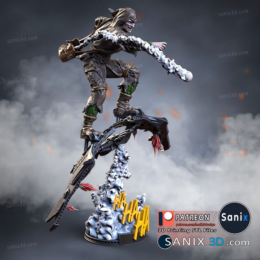 Miniaturbild: GREEN GOBLIN, MARVEL, 1/4-1/24, FIGUR, FAN ART, 3D-DRUCK, STATUE, SANIX3D, MFW