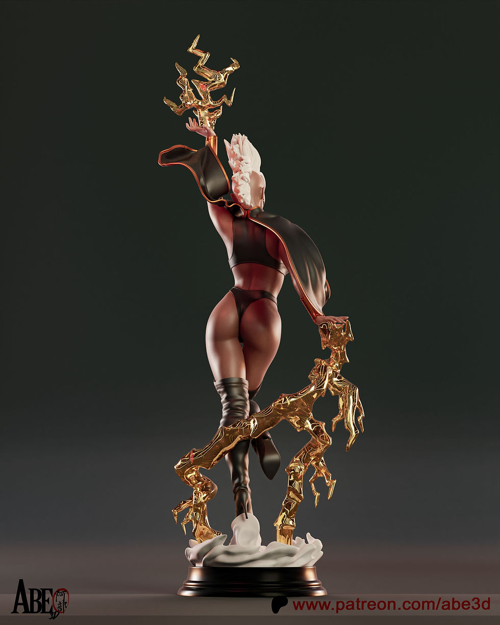 Miniaturbild: Storm, X-Men, Marvel, 1/4-1/24, Figur, Unbemalt, 3D-Druck, Statue, Abe3D