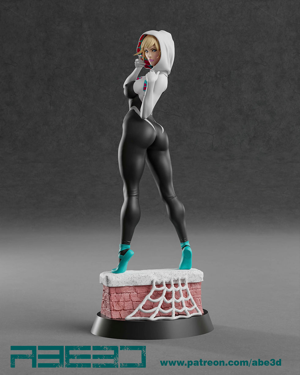 Miniaturbild: SPIDER GWEN, MARVEL, 1/4-1/24, FIGUR, UNBEMALT, 3D-DRUCK, STATUE, ABE3D, MFW