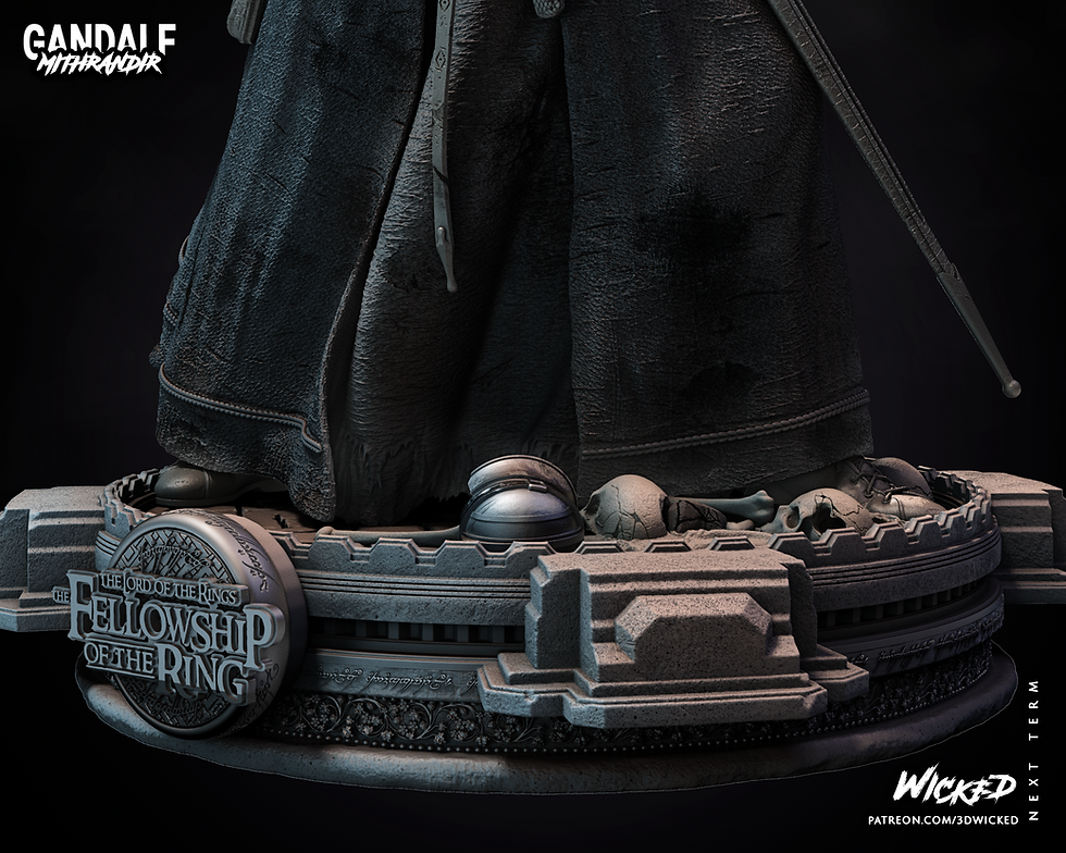 Miniaturbild: Gandalf, The Lord of the Rings, 1/4-1/24, Sculpture, Figur, Unbemalt, 3D-Druck