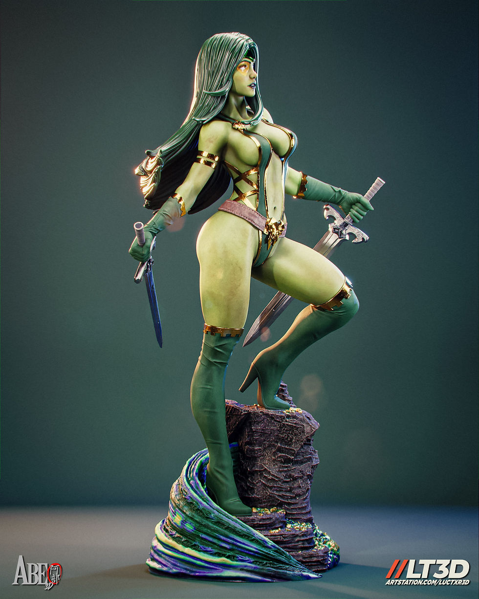 Miniaturbild: Gamora, Marvel, 1/4-1/24, Figur, Unbemalt, 3D-Druck, Statue, Abe3D
