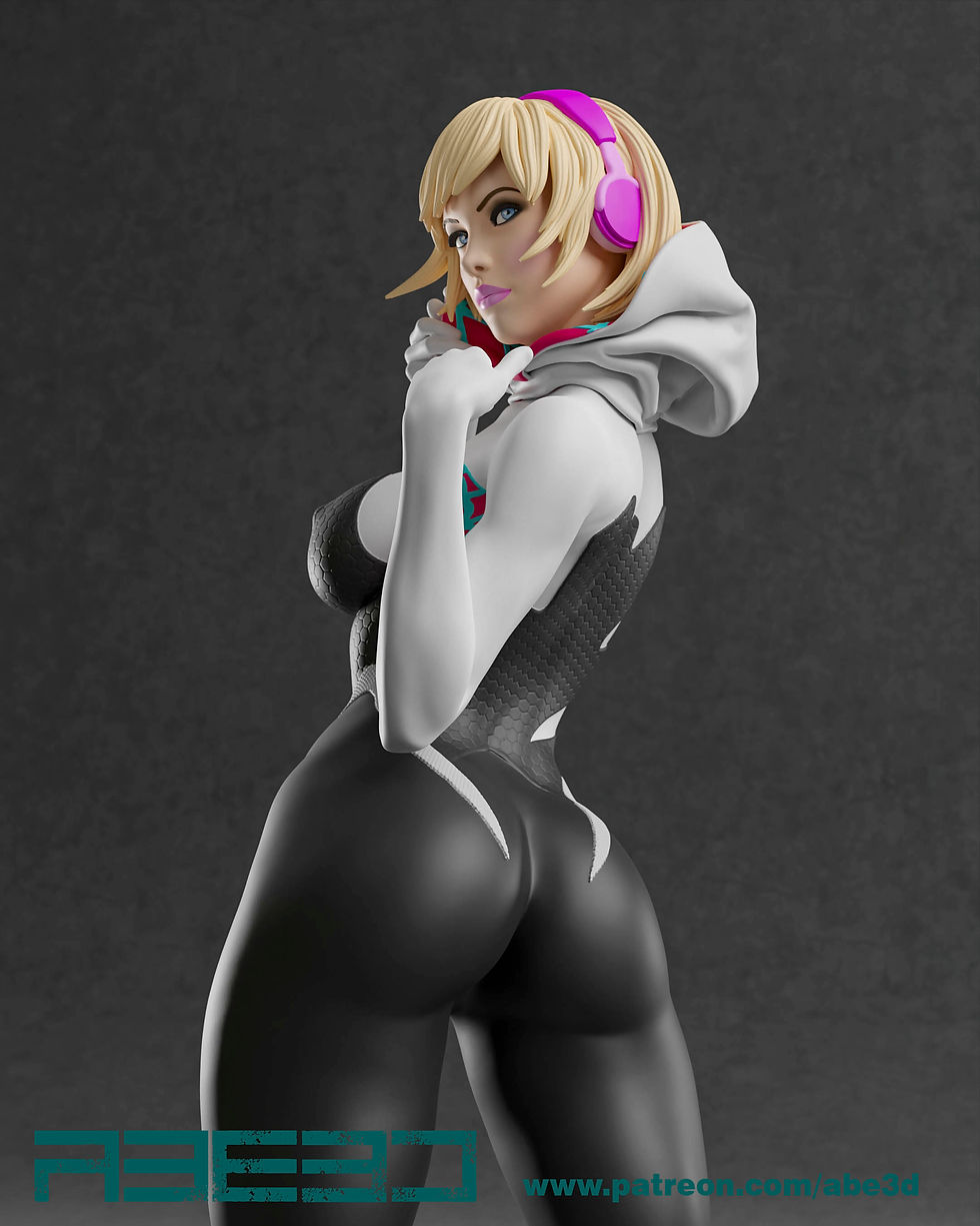 Miniaturbild: SPIDER GWEN, MARVEL, 1/4-1/24, FIGUR, UNBEMALT, 3D-DRUCK, STATUE, ABE3D, MFW