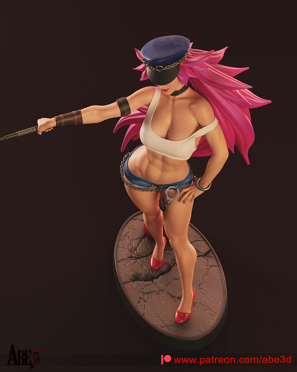 Miniaturbild: POISON, STREET FIGHTER, 1/4-1/24, FIGUR, UNBEMALT, 3D-DRUCK, STATUE, ABE3D, MFW