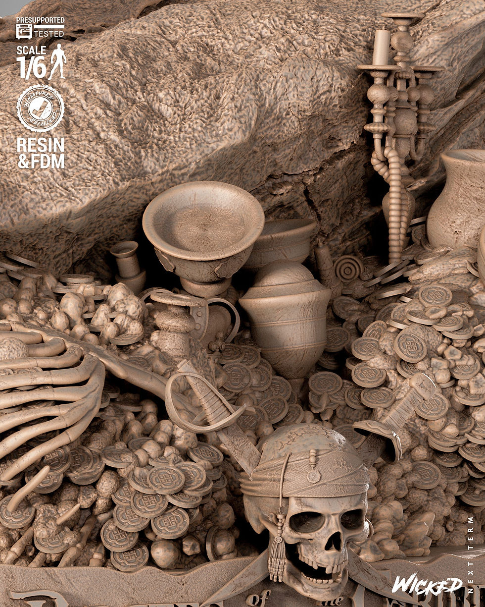 Miniaturbild: Jack Sparrow, 1/4-1/24, Sculpture, Figur, Unbemalt, 3D-