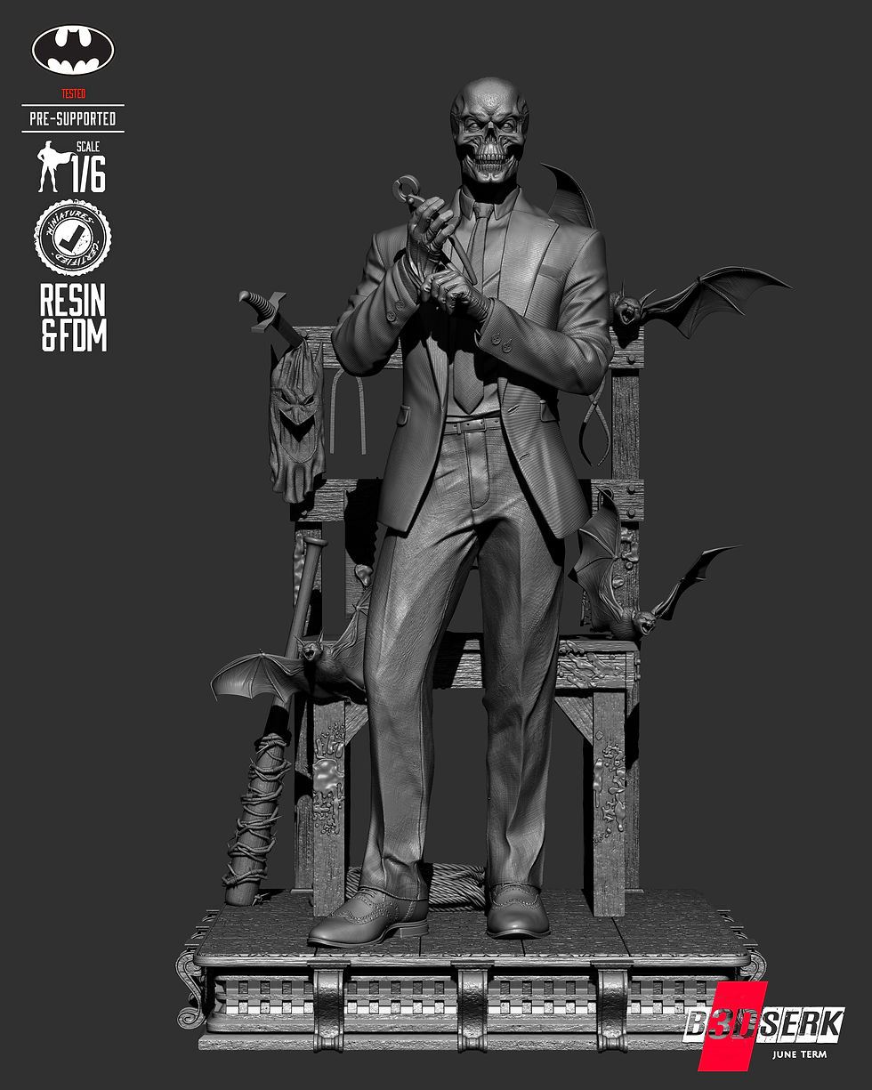 Miniaturbild: Black Mask, DC, 1/4-1/24, Sculpture, Figur, Unbemalt, 3D-Druck, B3DSERK, MFW