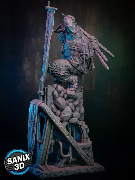 Miniaturbild: RONIN, TMNT, 1/4-1/24, Figur, Unbemalt, 3D-Druck, Statue