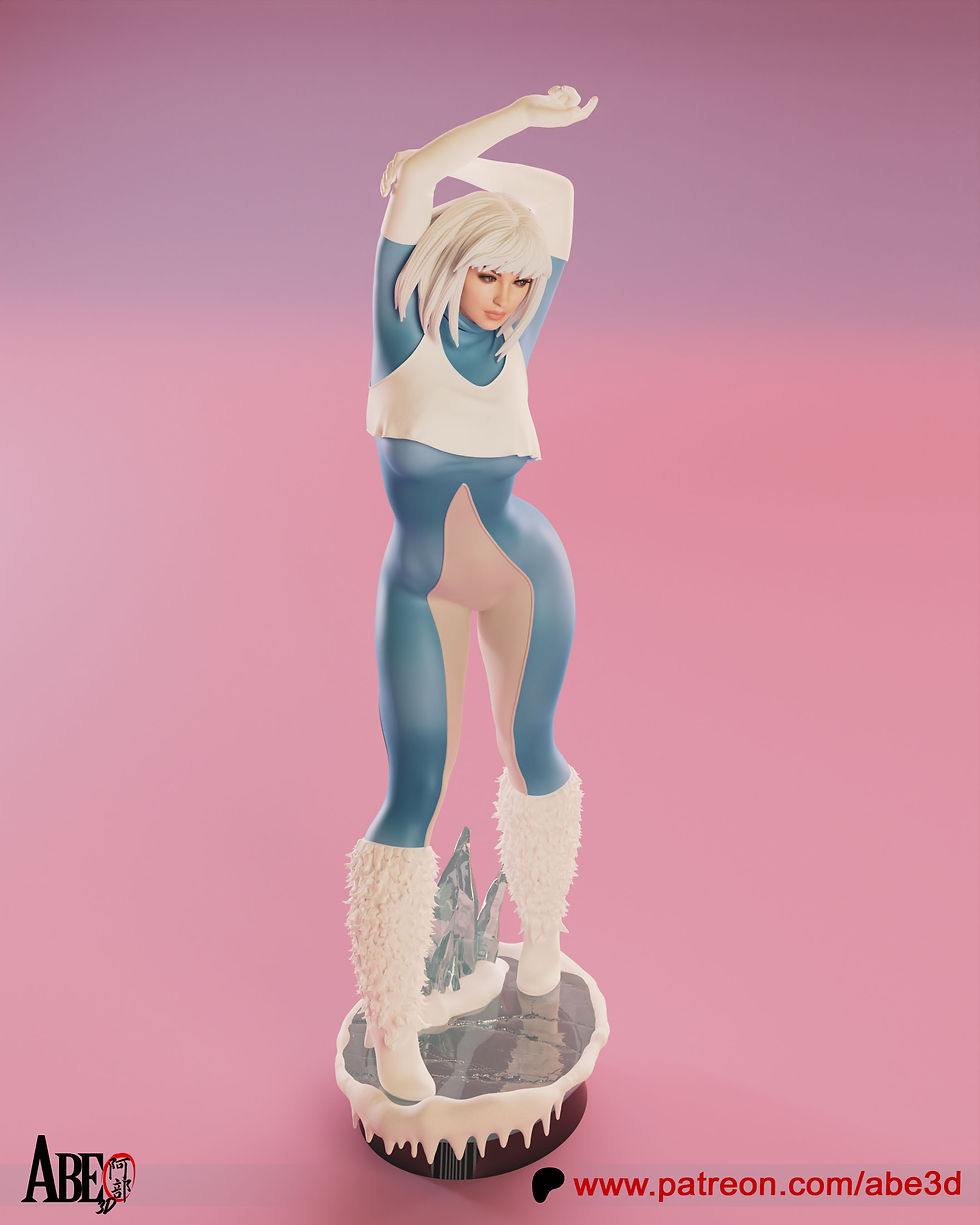 Miniaturbild: ICE, DC COMICS, 1/4-1/24, FIGUR, UNBEMALT, 3D-DRUCK, STATUE, ABE3D, MFW