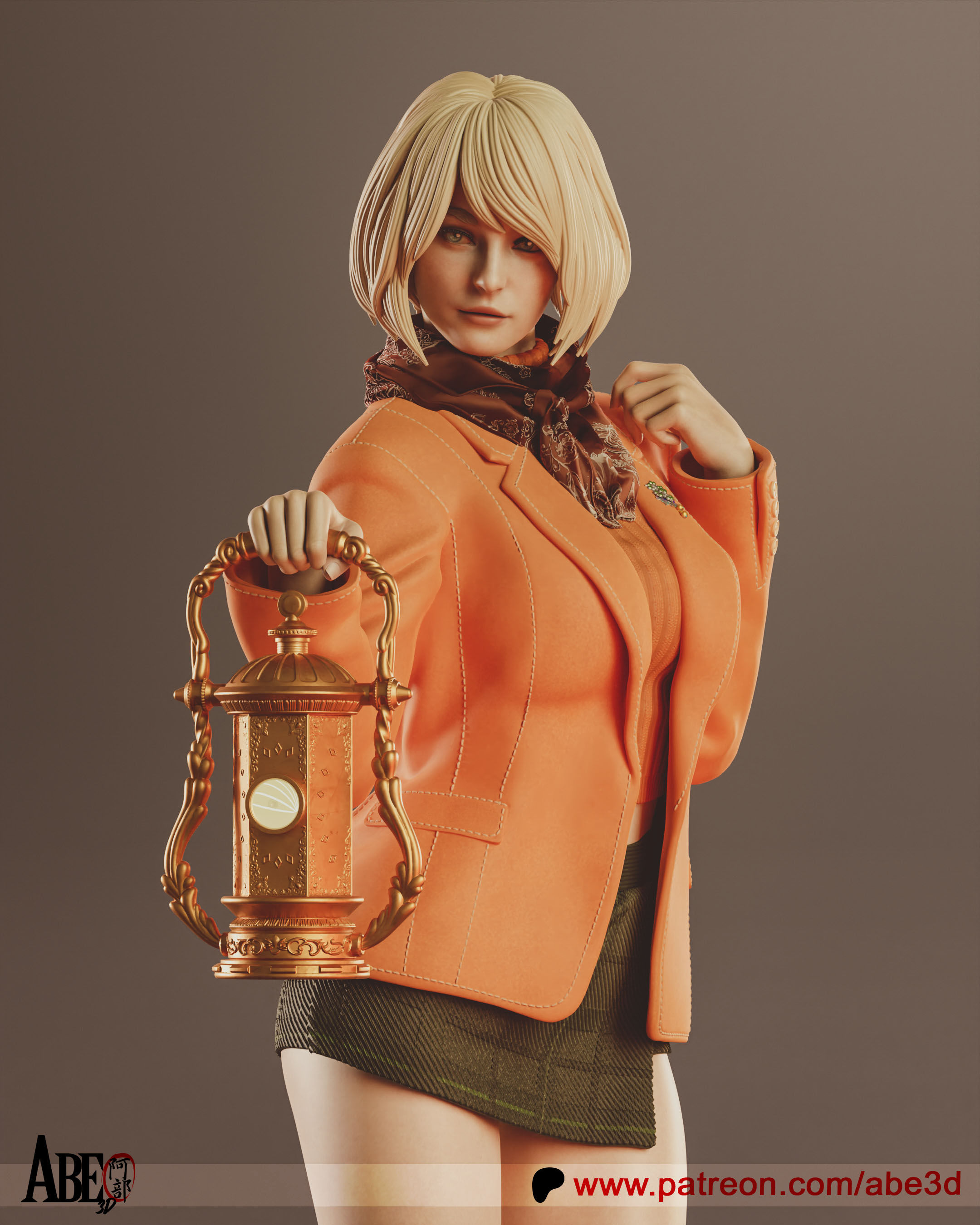 Ashley Graham, Resident Evil, 1/4-1/24, Figur, Unbemalt, 3D-Druck, Statue, Abe3d