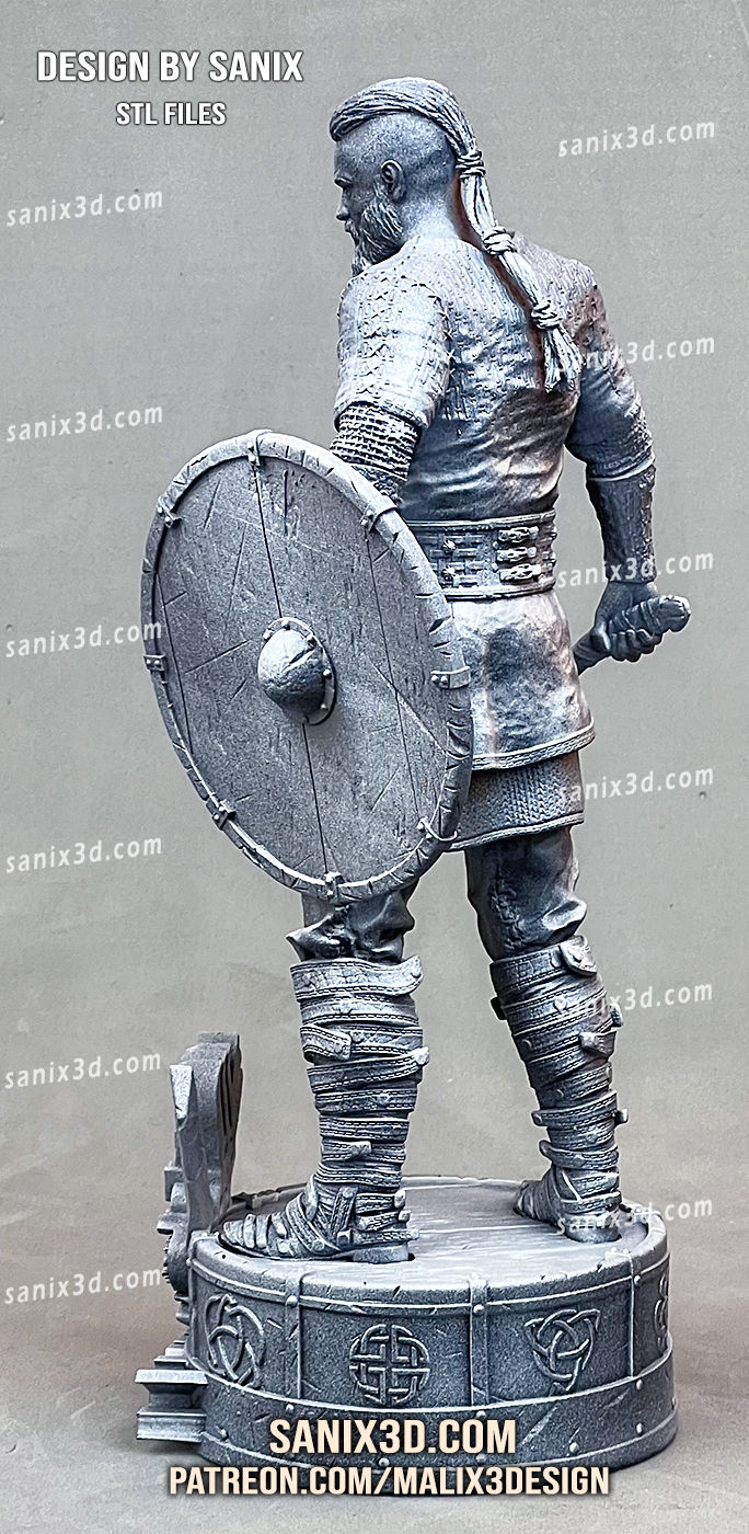 Miniaturbild: VIKING, RAGNAR LOTHBROK, TV-SERIEN, 1/4-1/24, FIGUR, FAN ART, 3D-DRUCK, STATUE