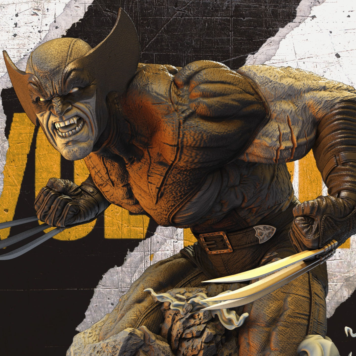 WOLVERINE, X-MEN, BUST, 70-200mm, FIGUR, FAN ART, 3D-DRUCK, STATUE, WICKED, MFW