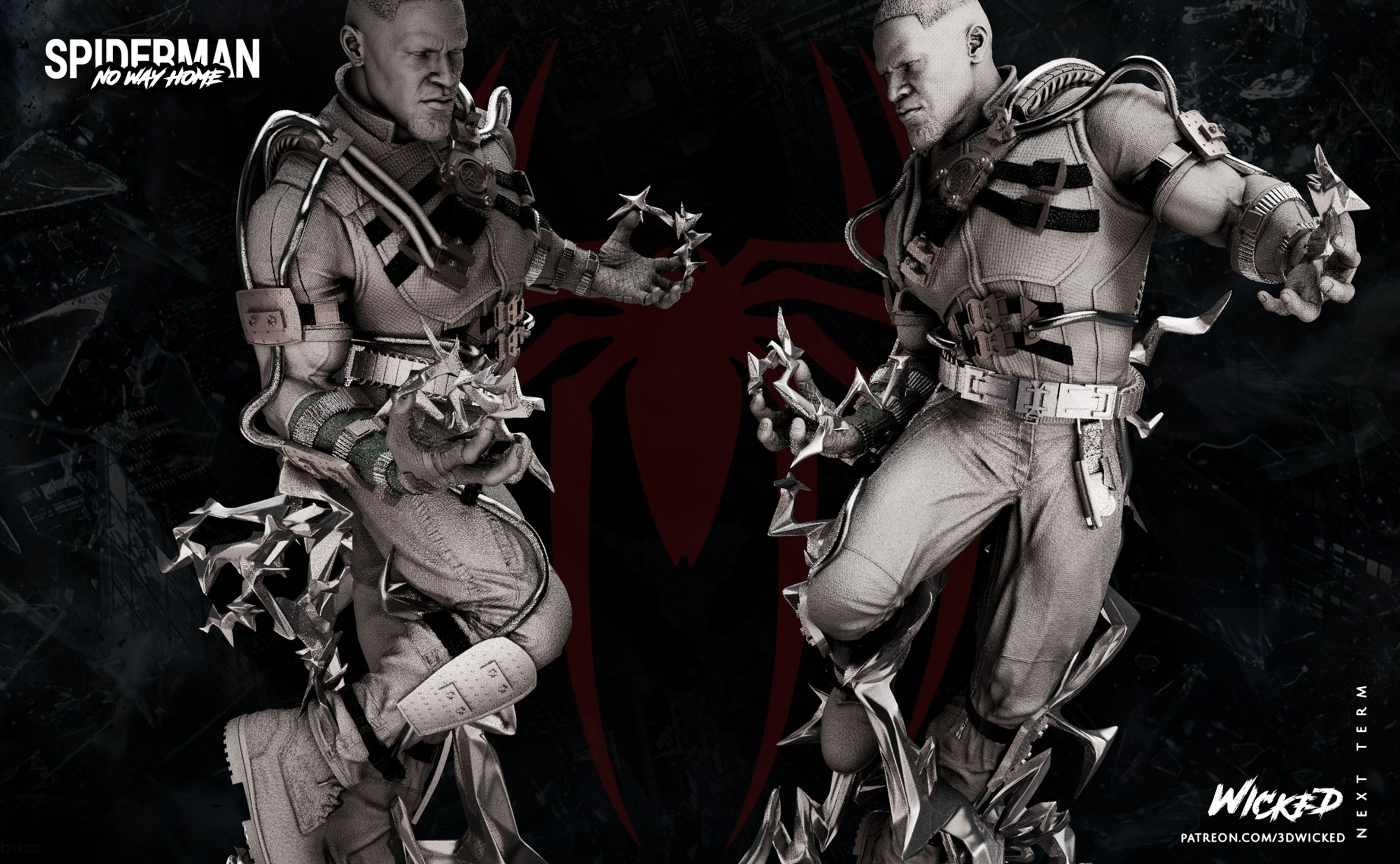 Electro, Marvel, 1/4-1/24, Sculpture, Figur, Unbemalt, 3D-DRUCK, Wi