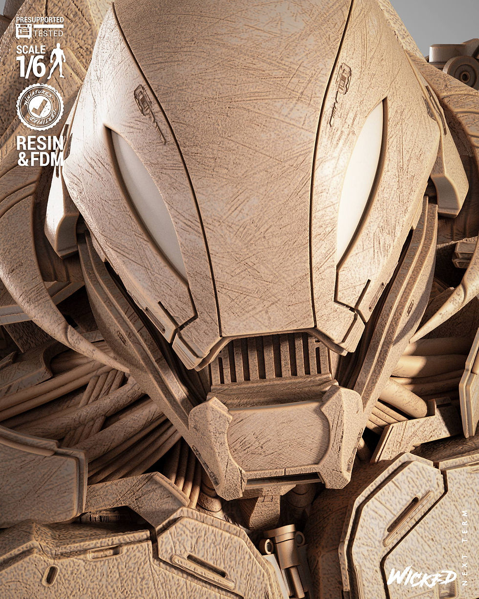 Miniaturbild: Ultron, Marvel,  1/4-1/24, Sculpture, Figur, Unbemalt, 3D-Druck, Wicked