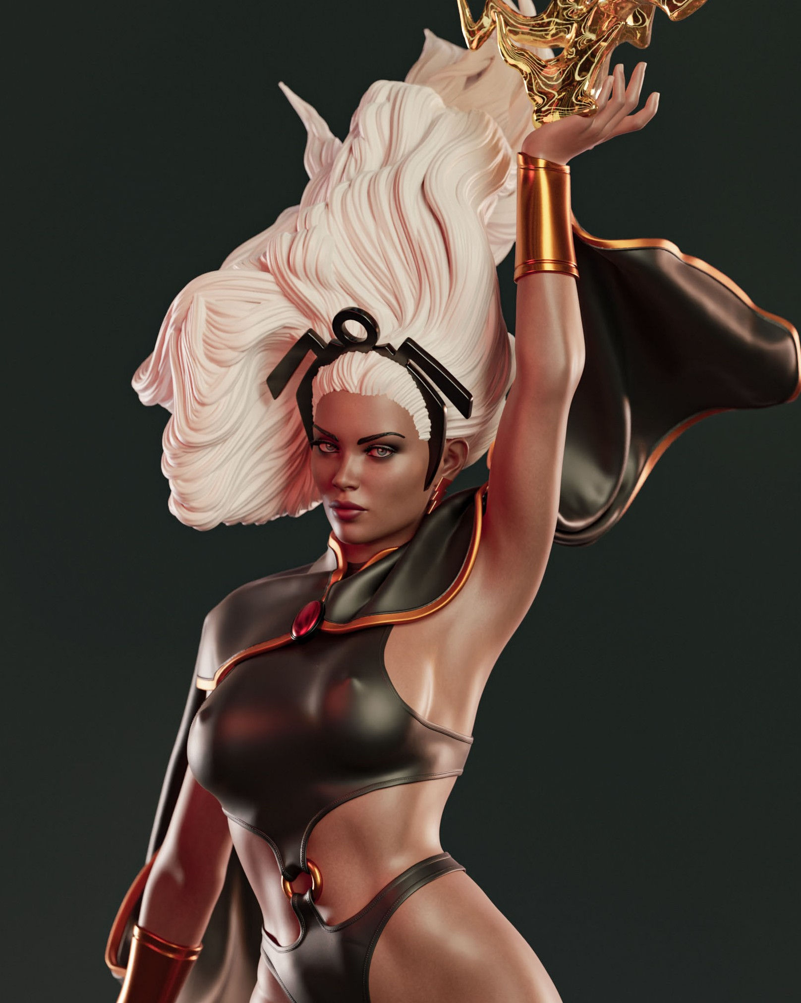 Storm, X-Men, Marvel, 1/4-1/24, Figur, Unbemalt, 3D-Druck, Statue, Abe3D