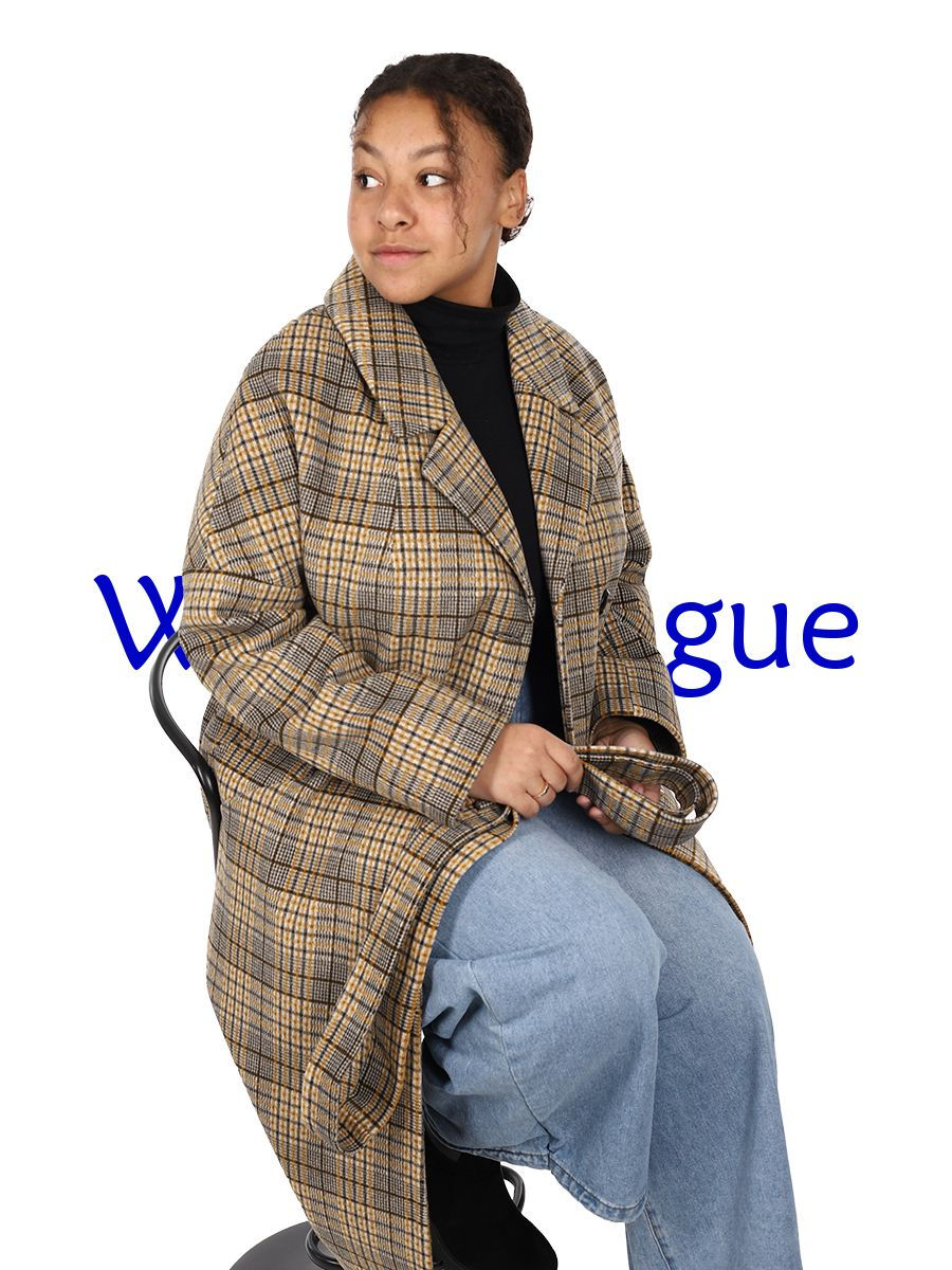 Пальто модель WVCD5054.999 цвет горчичный,бежевый,коричневый