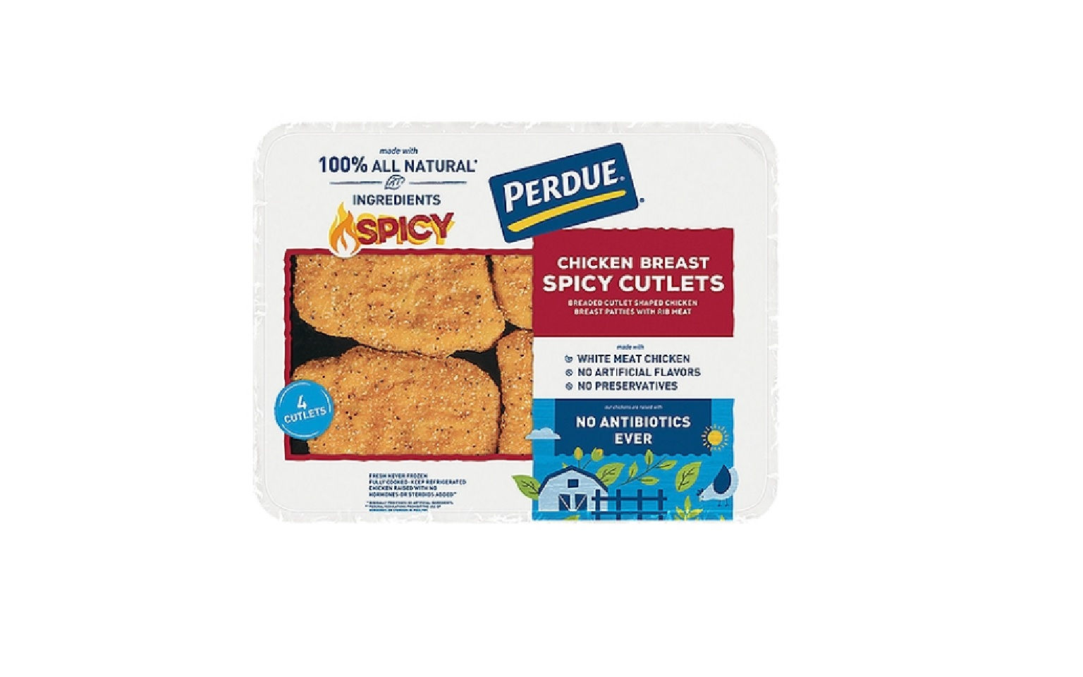 Perdue Spicy Chicken Breast Cutlets, 3 pack
