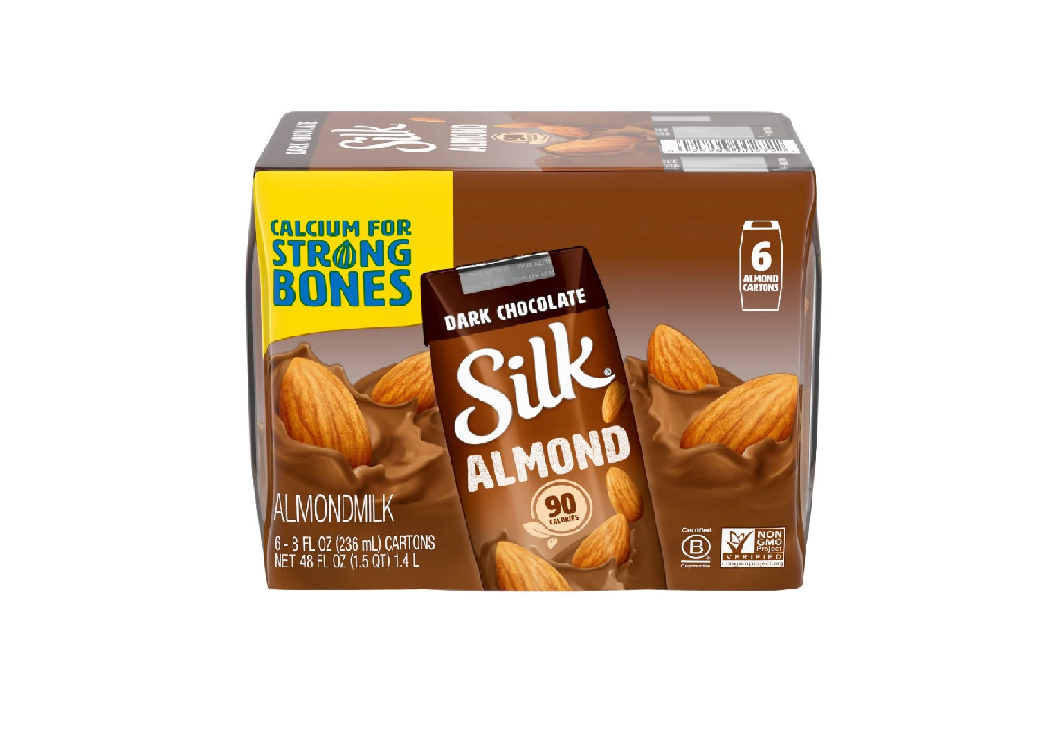 Silk Dark Chocolate Almond Milk Singles, 8 Oz., 6 Count