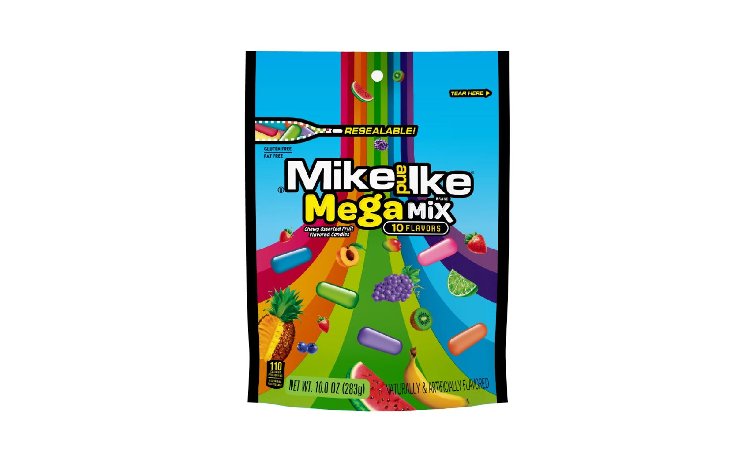 Mike and Ike Mega Mix Chewy Candy, 10