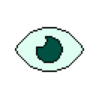 Pixel art of an eye