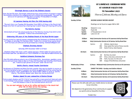 Notices for November 16, 2025