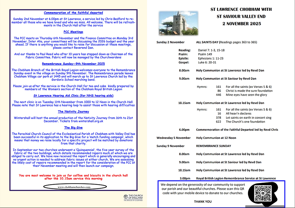 Notice Sheet for November 2, 2025