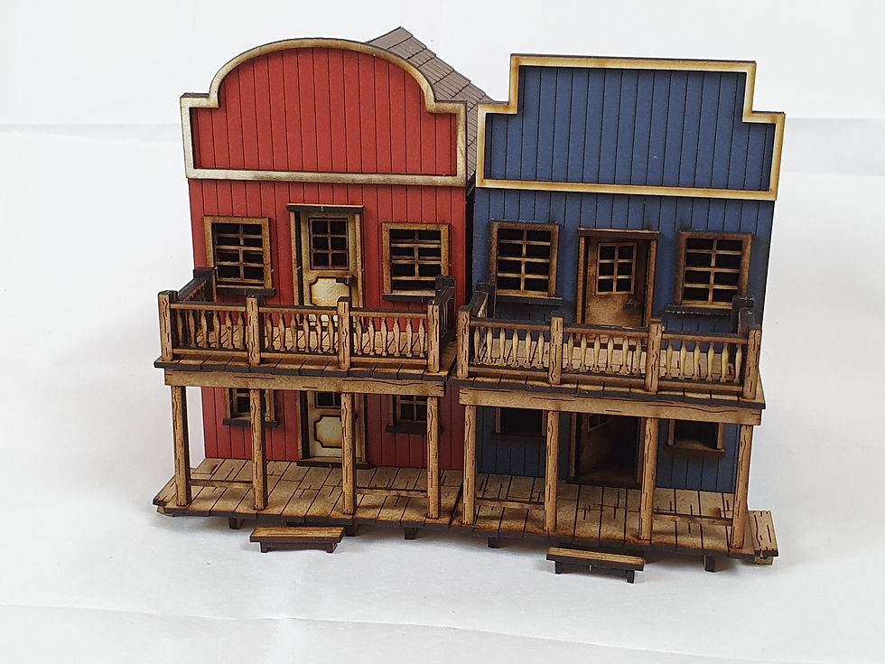 Thumbnail: 28mm Old Wild West Style Set of 2 Houses Set A