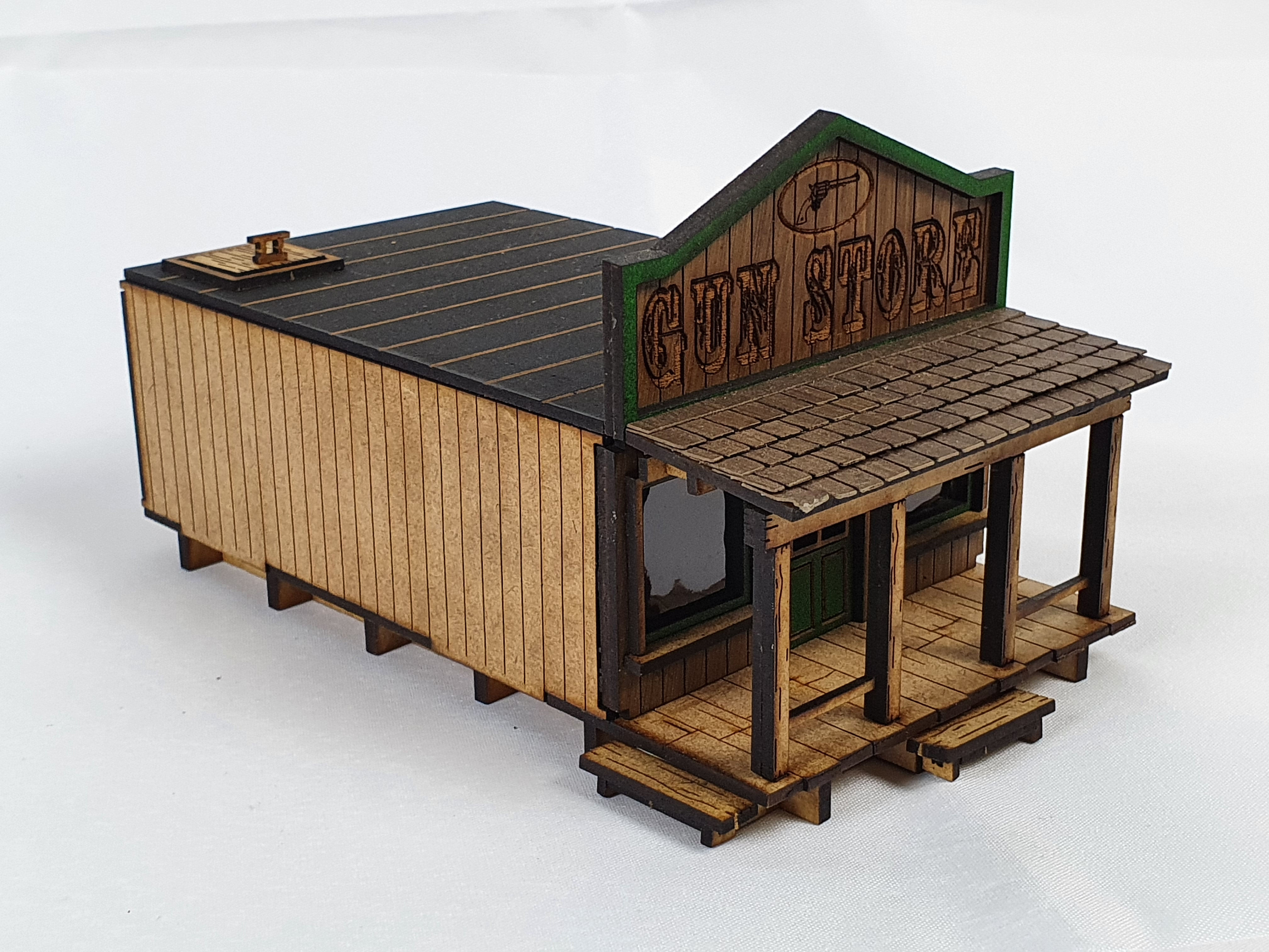 28mm Wild Old West Style Gun Shop Painted