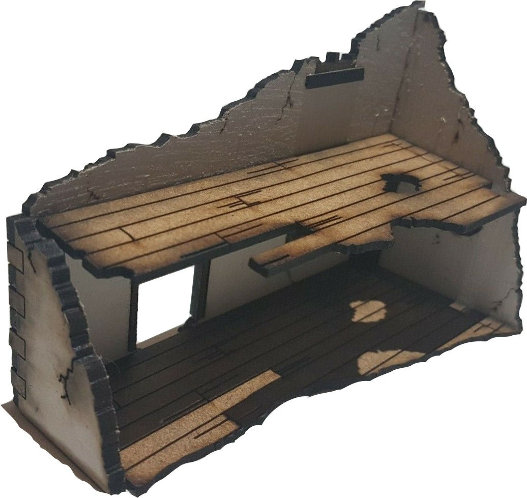 28mm WW2 House Damaged Set (A) Painted Suitable for Bolt Action