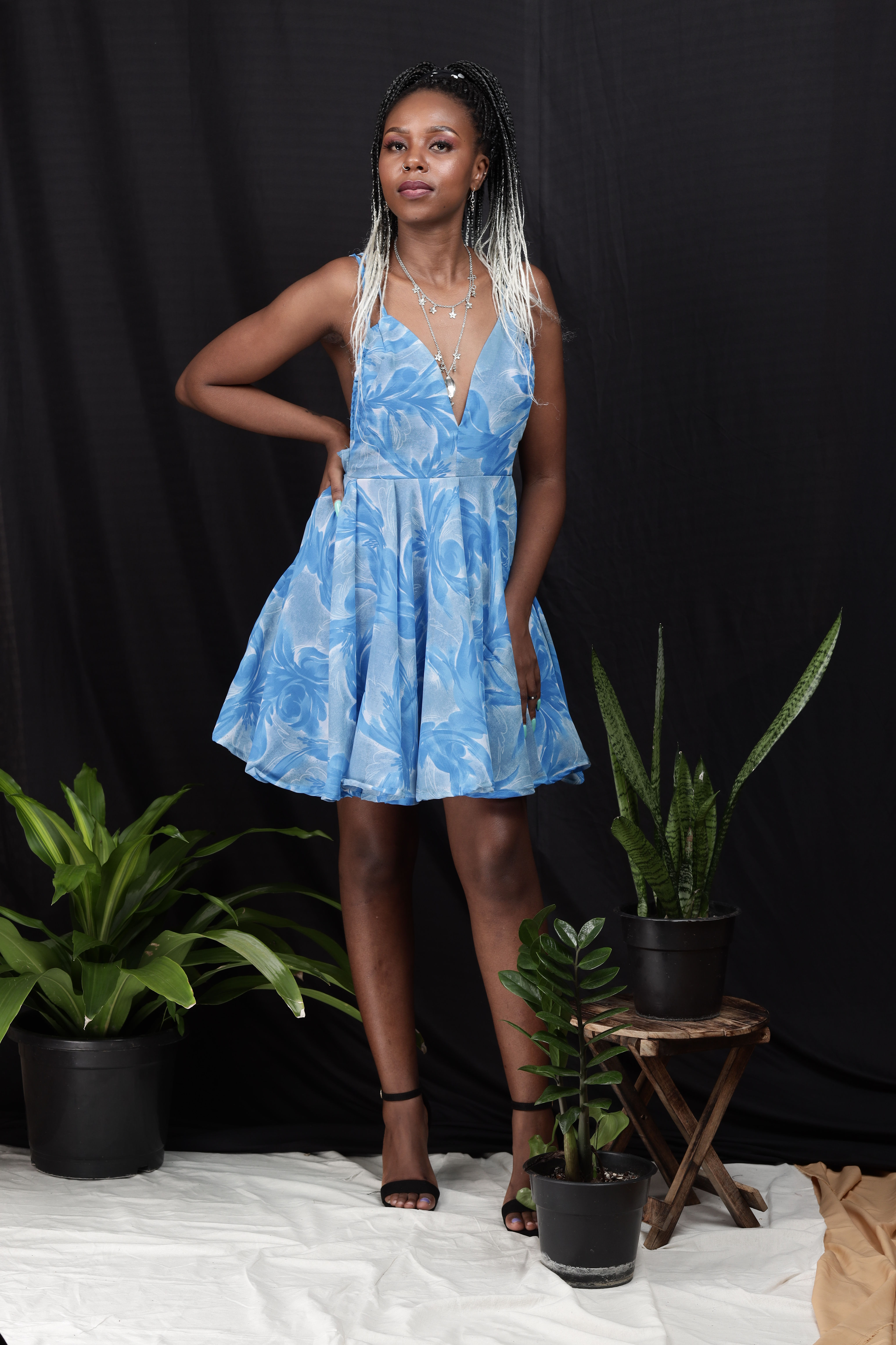 Sky Blue Short Dress