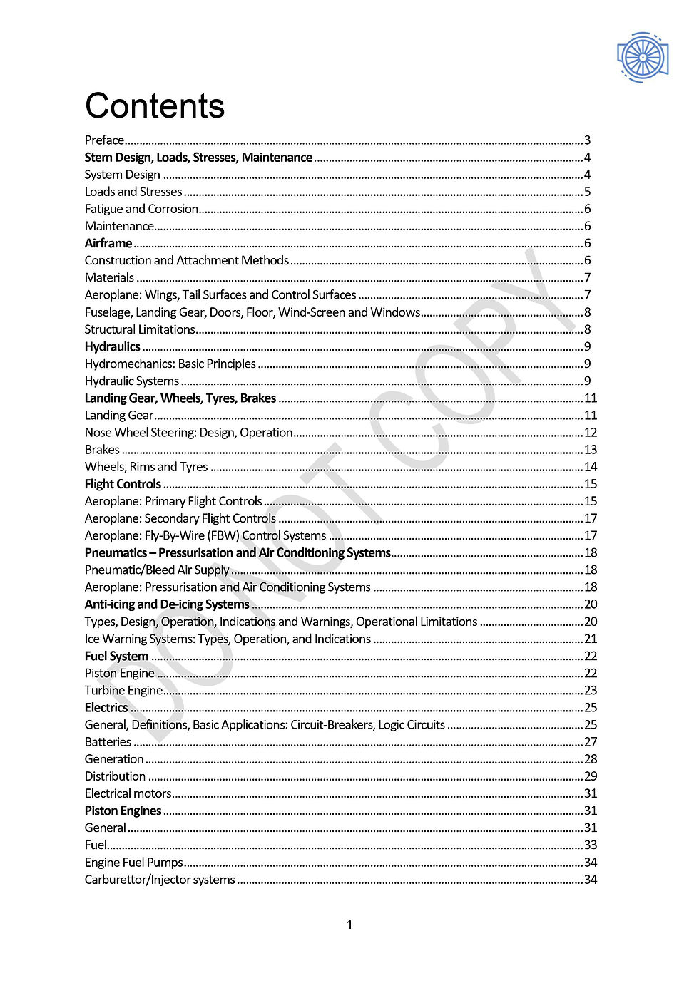 Thumbnail: ATPL Aircraft General Knowledge Study Notes - Digital Download