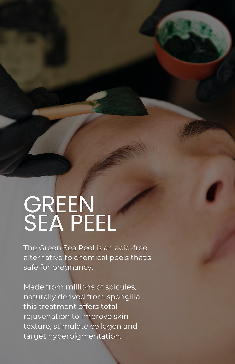 Green Sea Peel liquid microneedling treatment for acne scars and skin texture