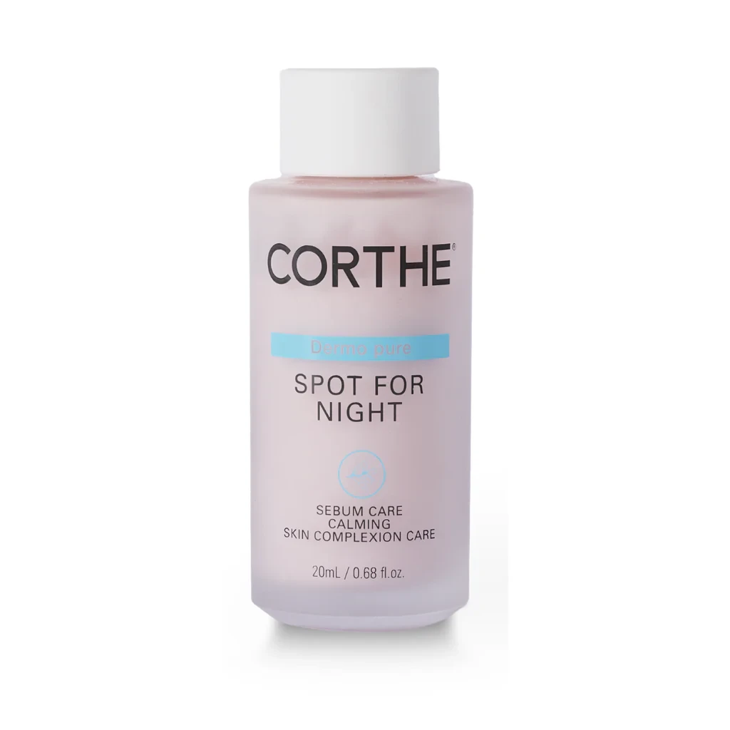 Nighttime acne treatment designed to soothe red, cystic breakouts while supporting skin barrier repair.