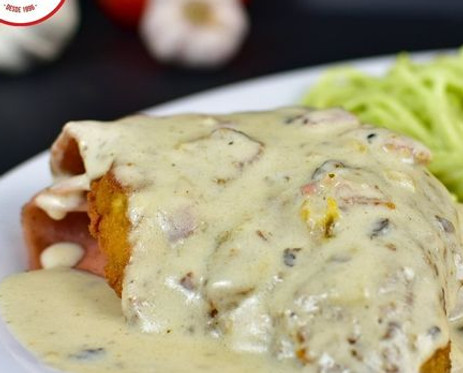 Milanesa empanizada rellena