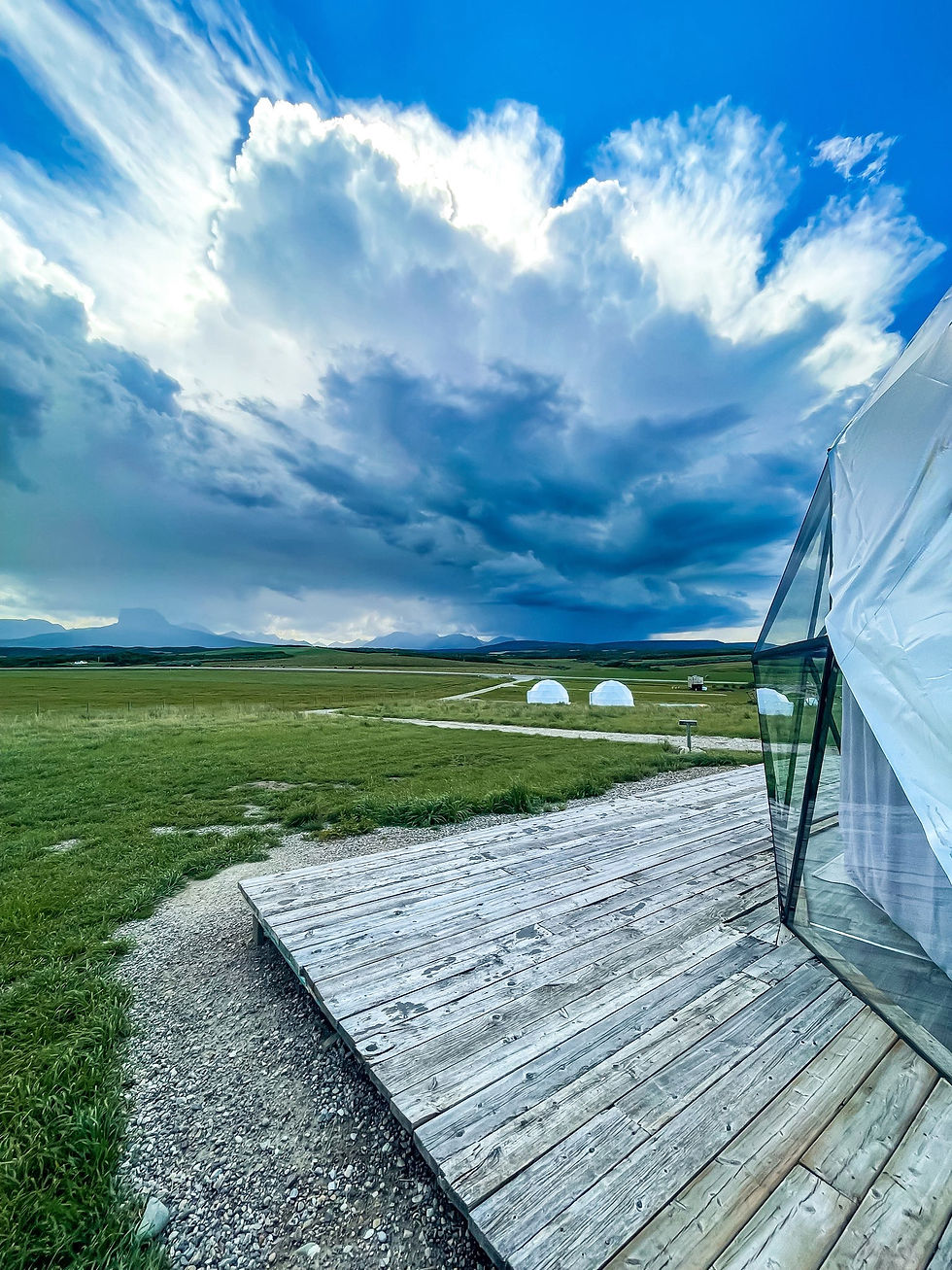 Rolling storm over Chief Mountain Cabins