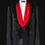 Elegant Deep Black Velvet Suit with Red Satin Shawl Lapel