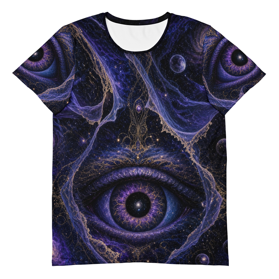 Thumbnail: Mens Cosmic Third Eye Portal Athletic T-shirt