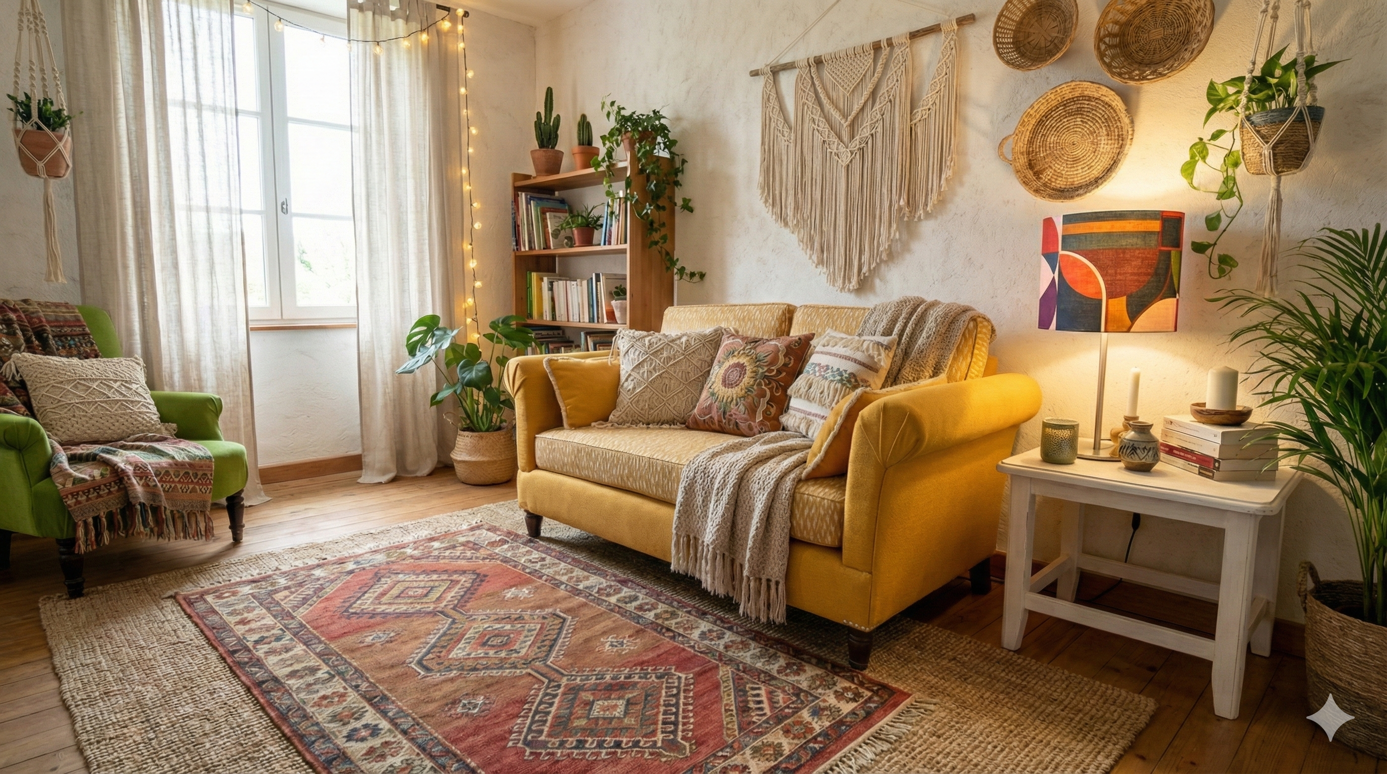 Salon bohème — inspiration pour votre projet sur mesure