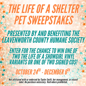 The Life of a Shelter Pet Sweepstakes