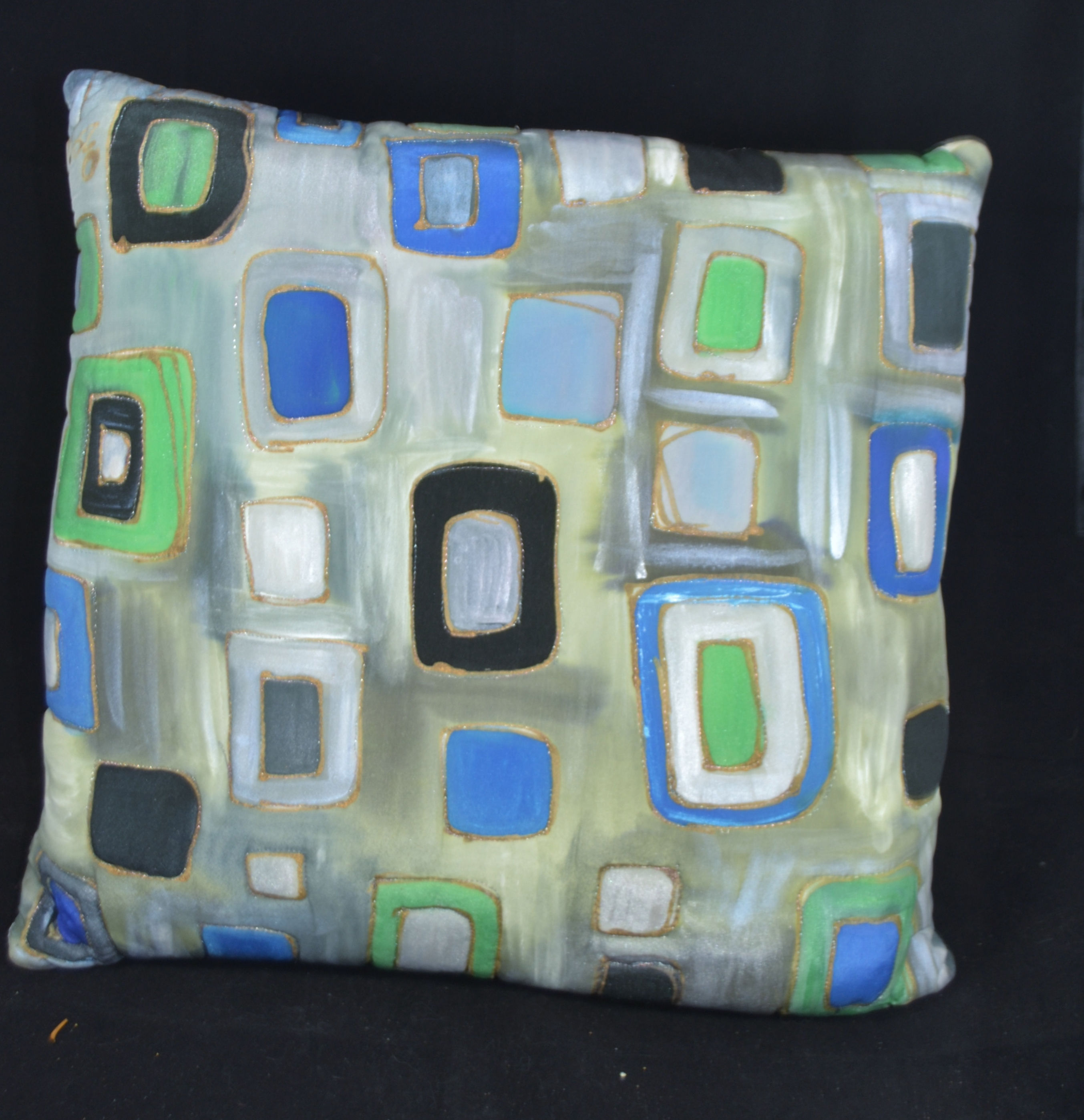 Oblong Squares In mixed grays 18x18