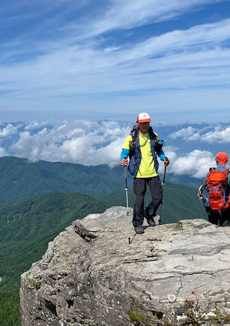 槍・穂高連峰が見える