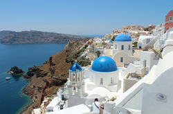 Oia Santorini Church Roof