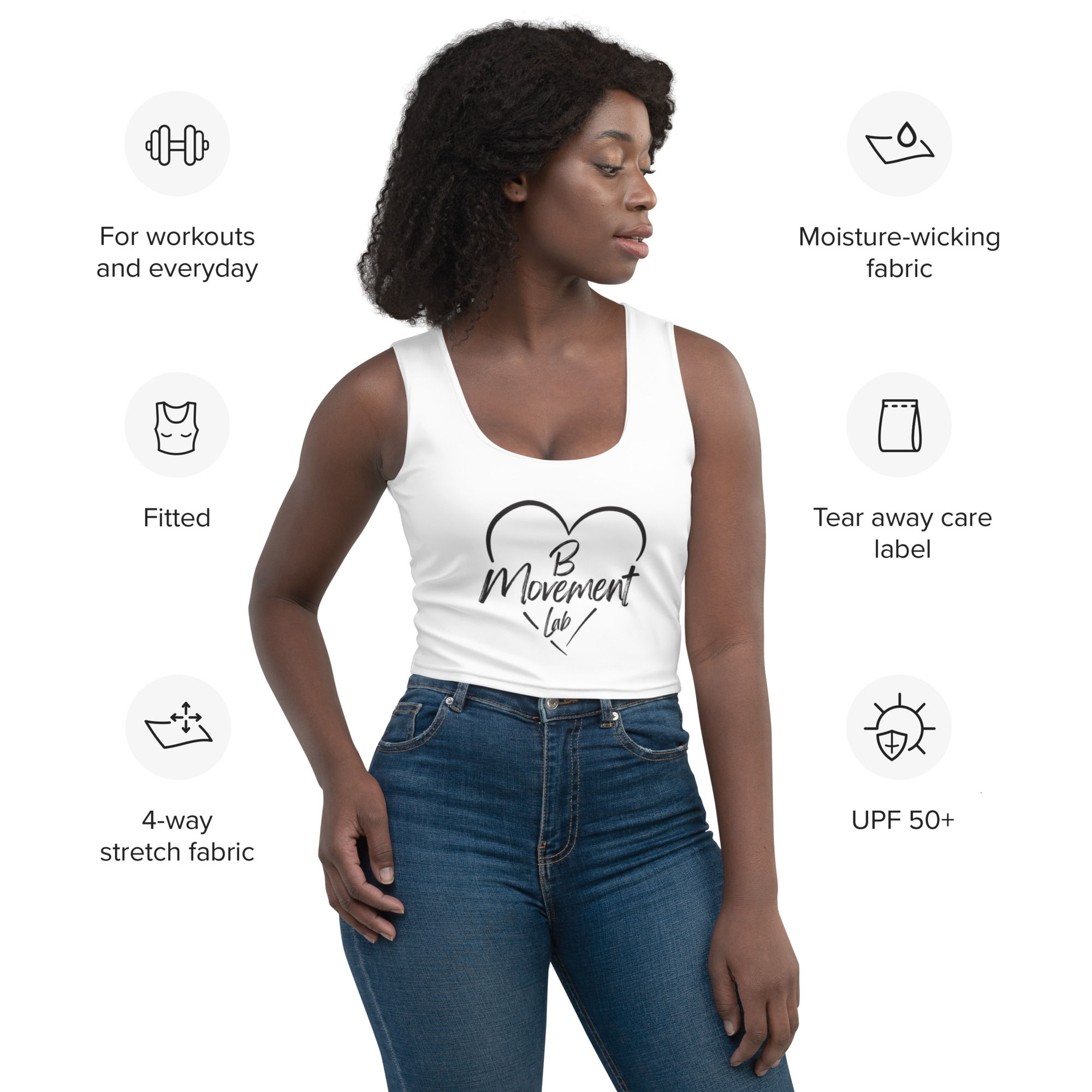 Love B Movement Lab Crop Top