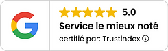 Notation Google, certifiée par Trustindex