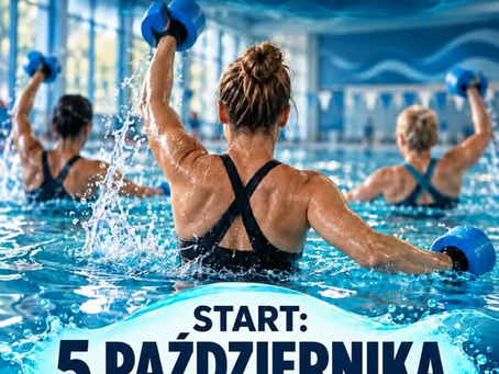 Aqua Aerobic wraca na pływalnię OSiR "Huragan" w Wołominie ! Pierwsze zajęcia odbędą się 5 października 💦➡️potwierdzenie miejsca na zajęciach wyślemy SMS-em do osób zapisanych .