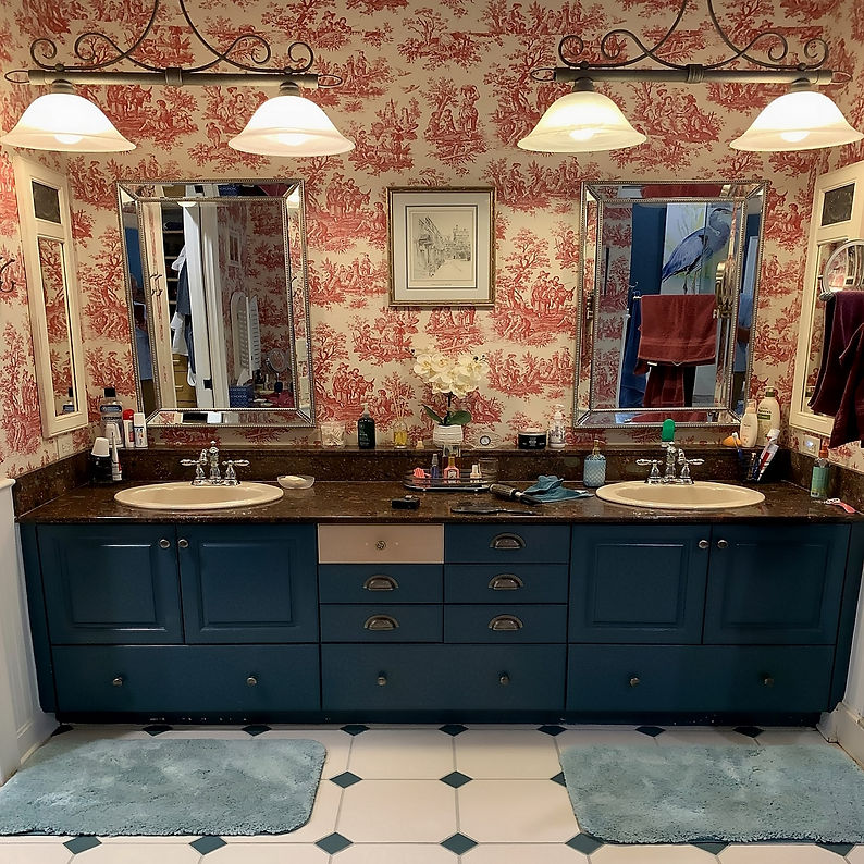 master bath cabinet painting and remodeling project