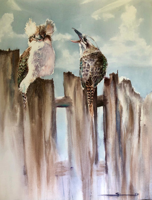 kookaburras
watercolour