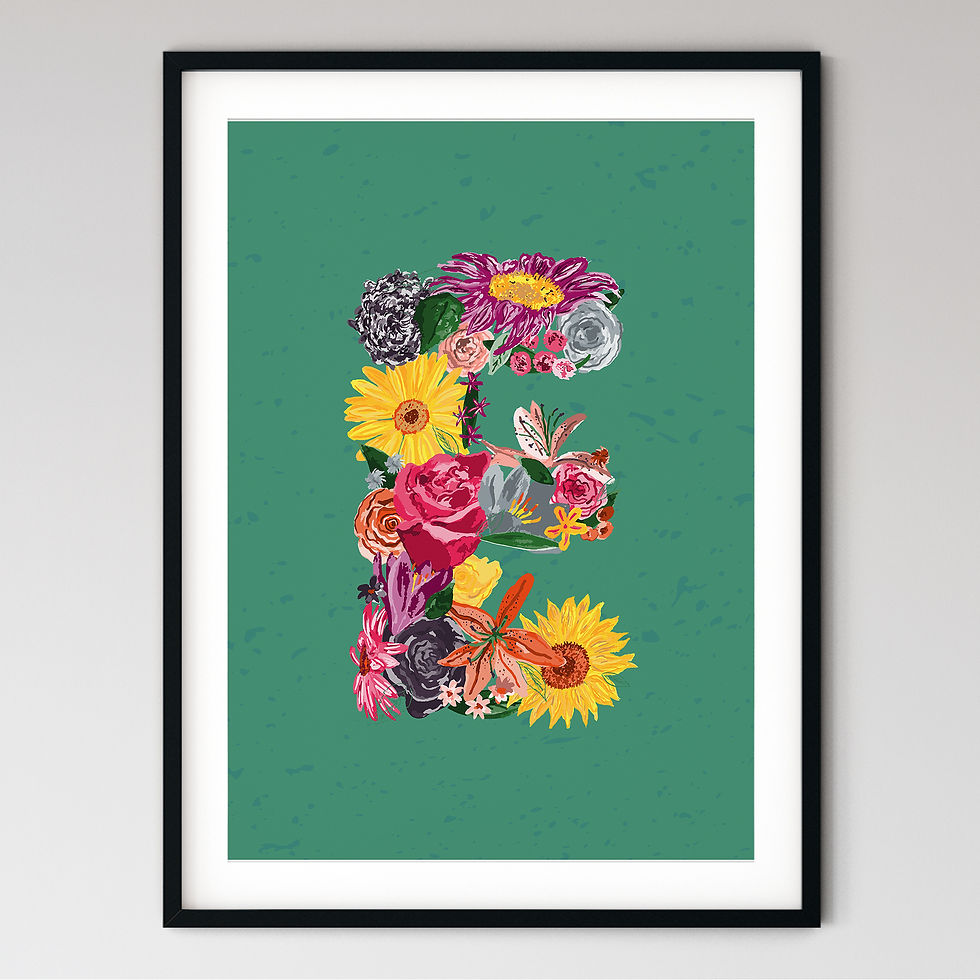 'E' Art Print